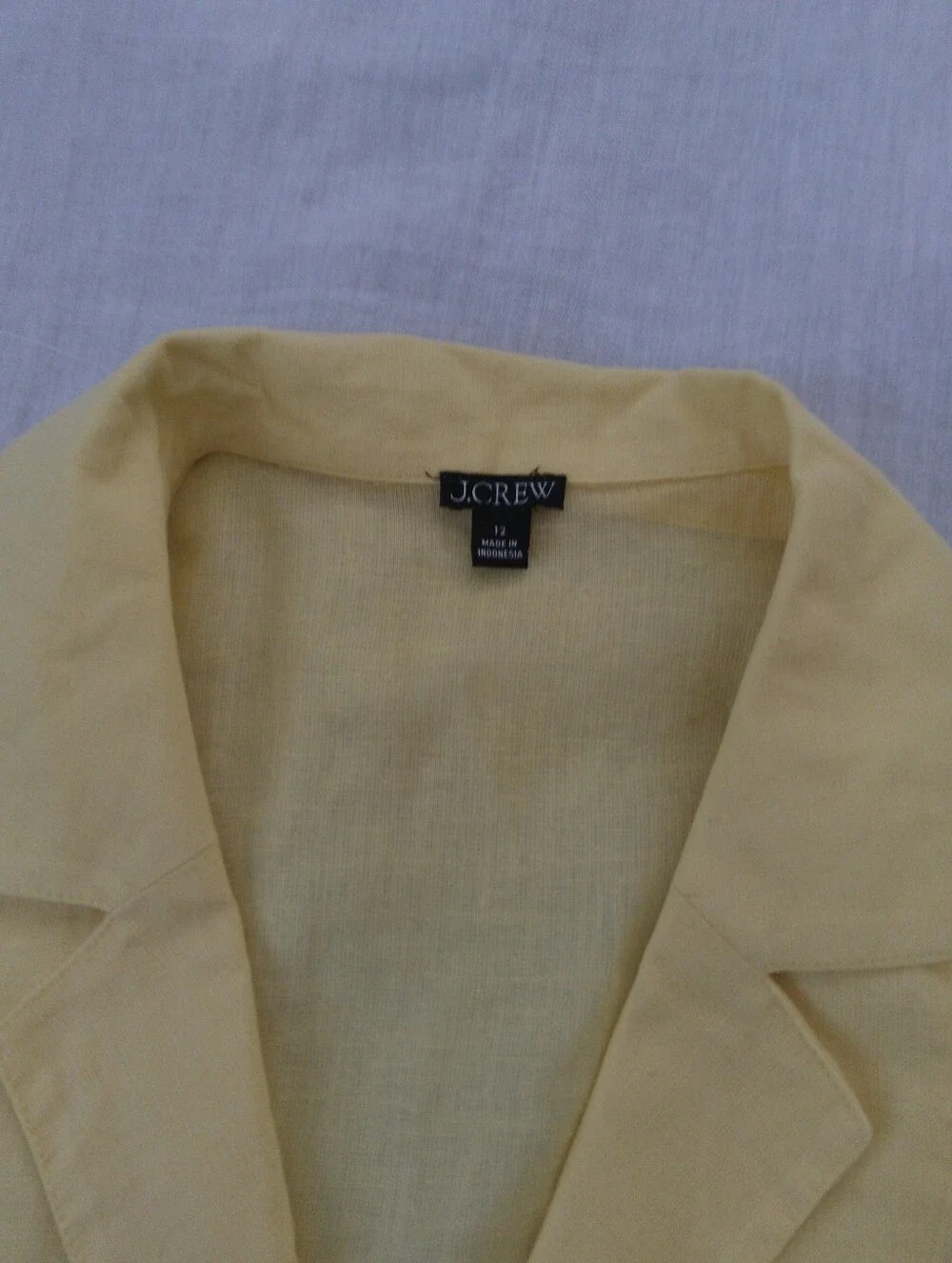 J Crew Women's Yellow Roll Tab Sleeve Button Down Shirt 12